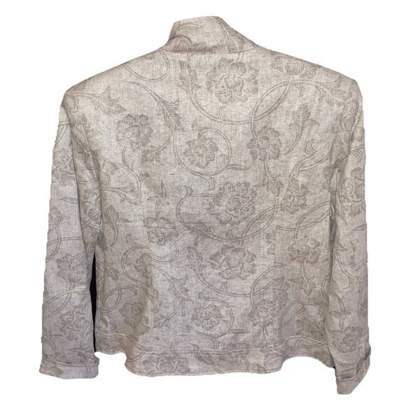 Robert Kitchen Canada Jacket Light Taupe Medium Linen Blend NWT - Picture 2 of 9